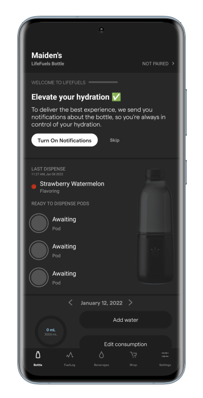 Smart Water Bottle App 💧 screenshot